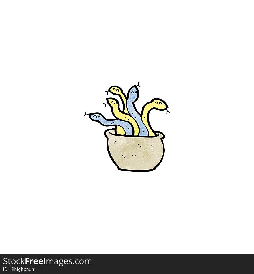 cartoon basket of snakes