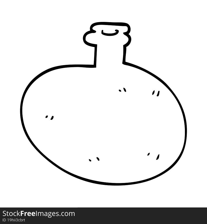 line drawing cartoon big old jug