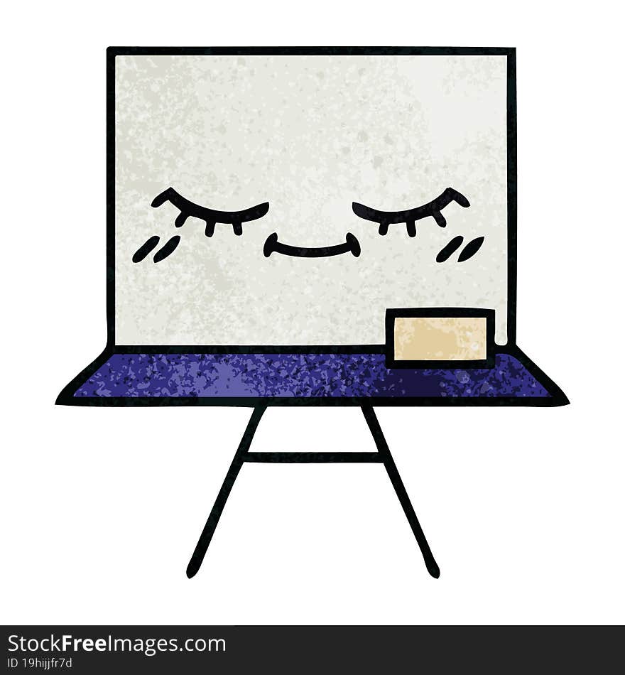 retro grunge texture cartoon white board