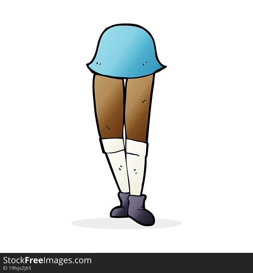 cartoon female legs