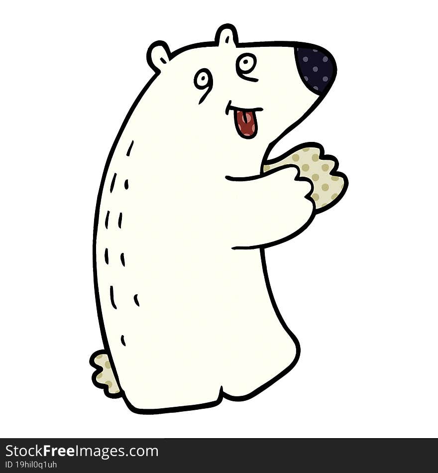 cartoon doodle polar bear