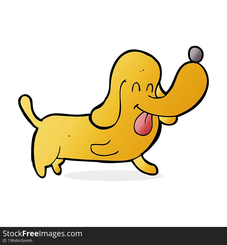 cartoon happy dog