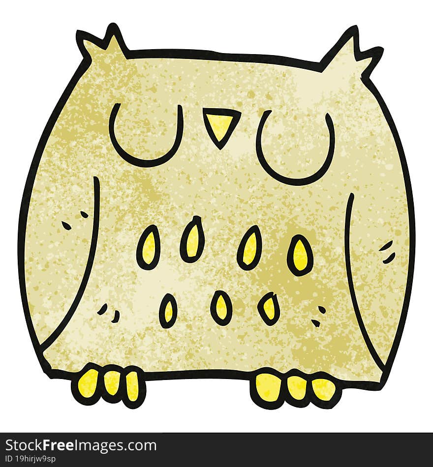 cartoon doodle happy owl