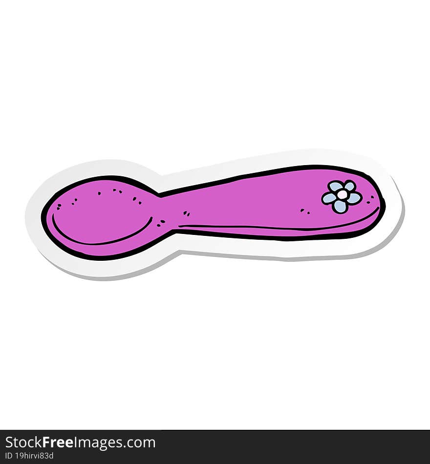 sticker of a cartoon spoon