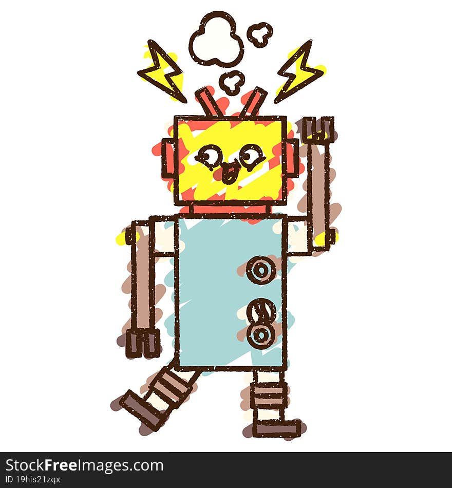 Robot Chalk Drawing