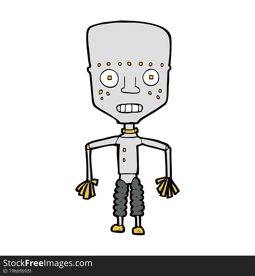 funny cartoon robot