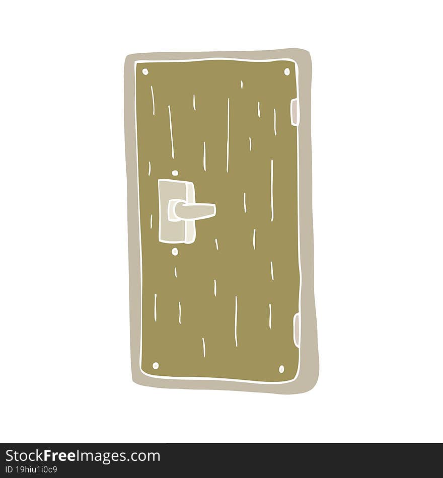 flat color illustration of door. flat color illustration of door