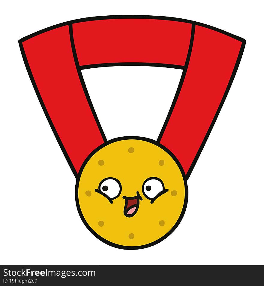 cute cartoon gold medal