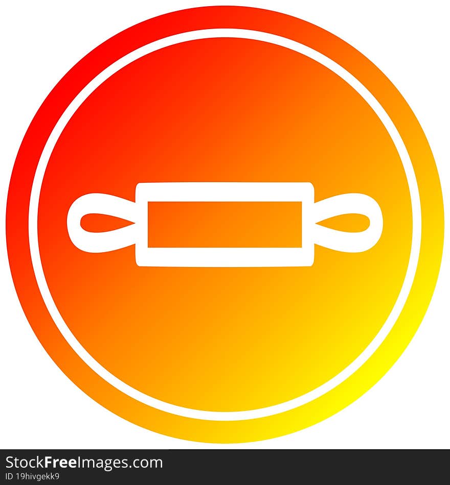 rolling pin circular in hot gradient spectrum