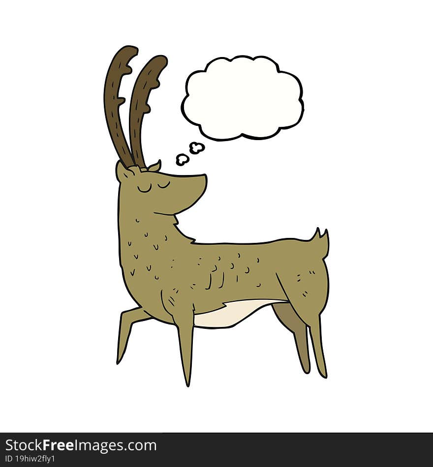 thought bubble cartoon manly stag