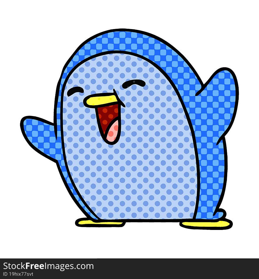 cartoon kawaii of a cute penguin