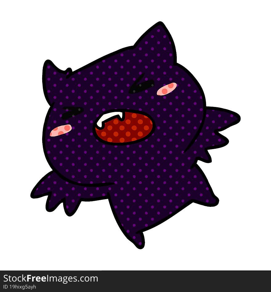 cartoon of a kawaii cute bat