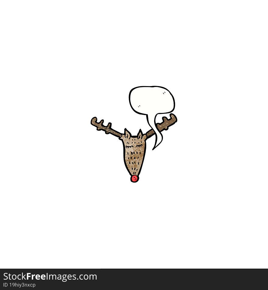 reindeer face cartoon