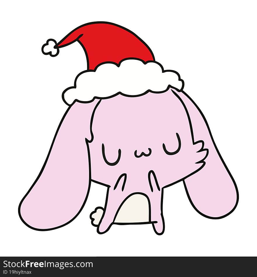 Christmas Cartoon Of Kawaii Rabbit