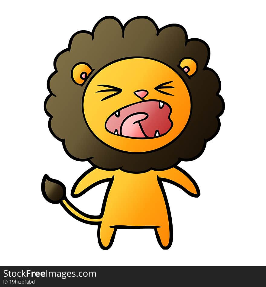 cartoon angry lion. cartoon angry lion