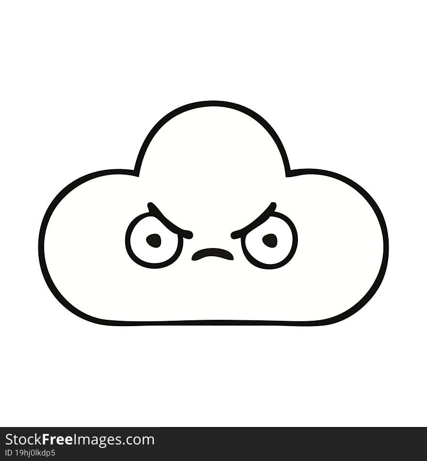 cute cartoon of a white cloud. cute cartoon of a white cloud