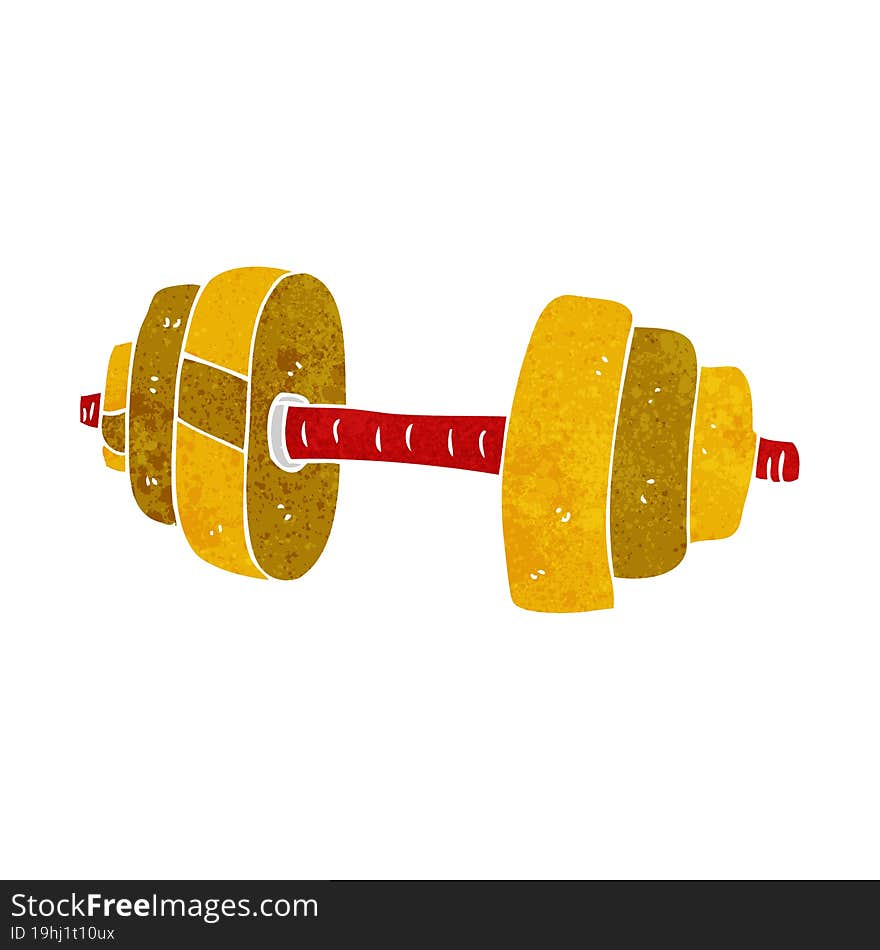 cartoon dumbbell