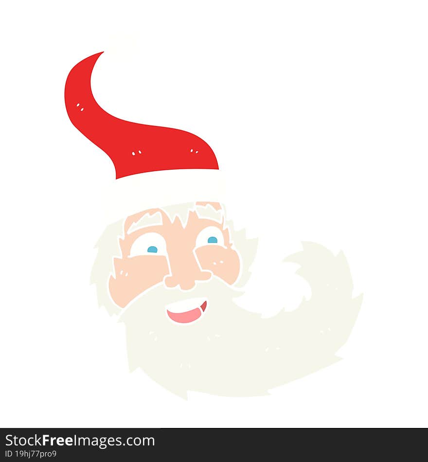 flat color illustration of santa claus laughing. flat color illustration of santa claus laughing