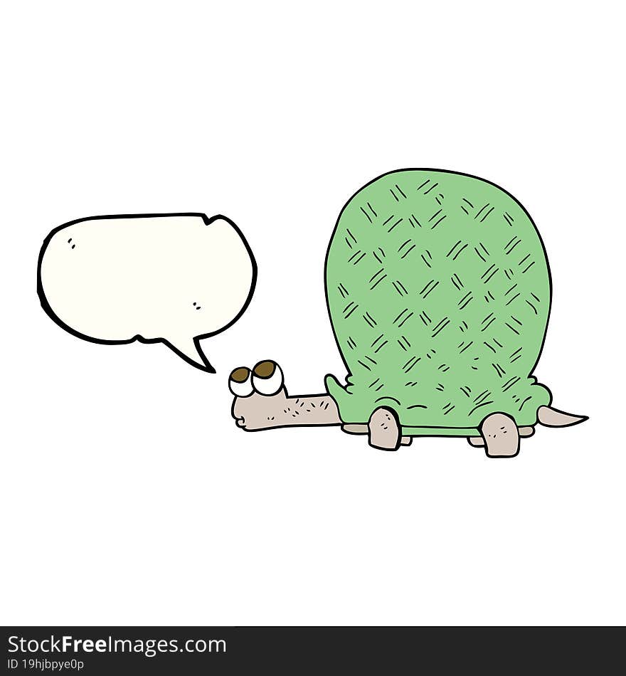 speech bubble cartoon tortoise