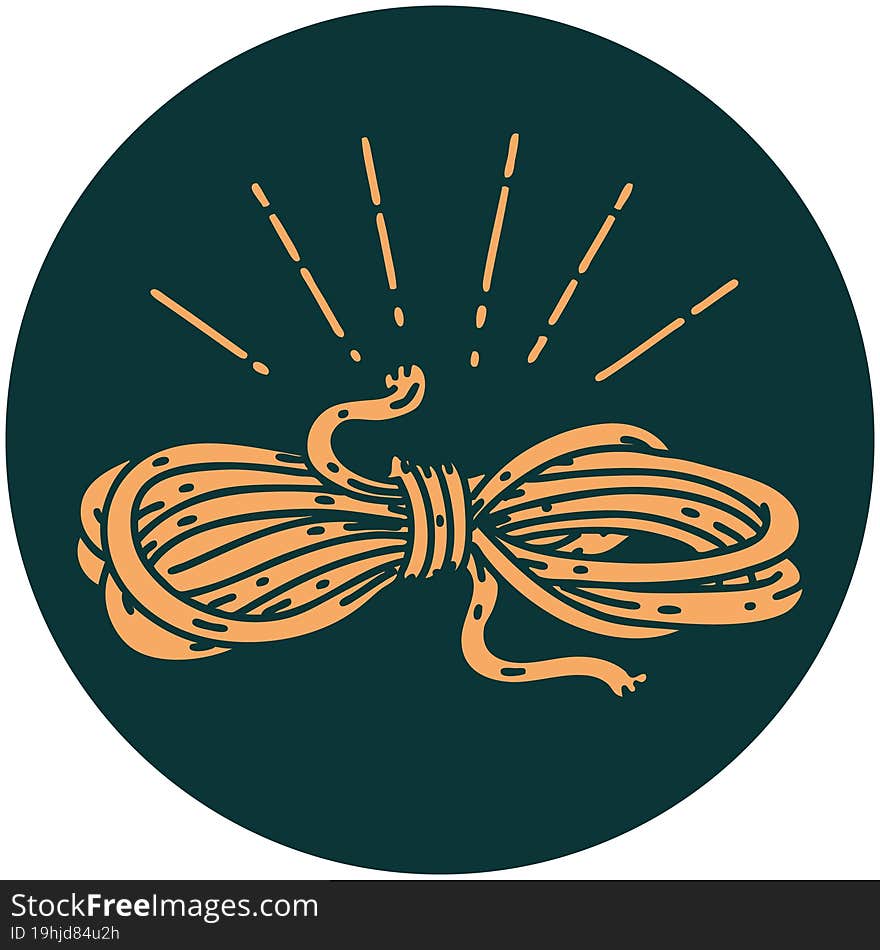 icon of tattoo style wound rope