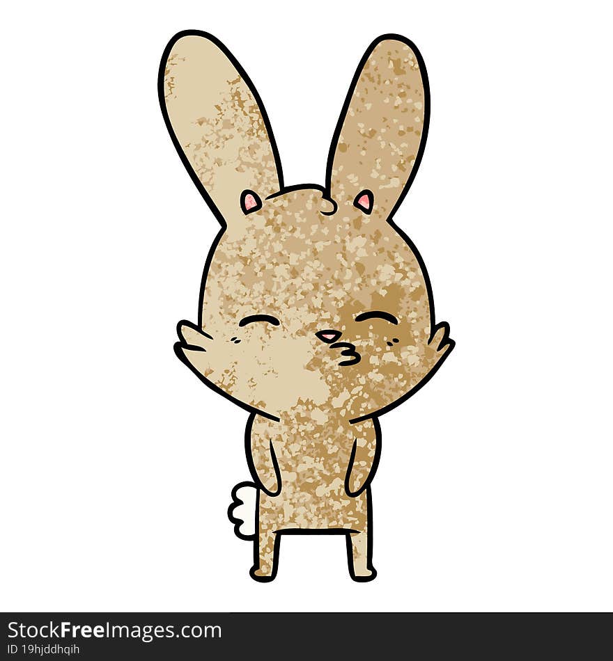 curious bunny cartoon. curious bunny cartoon