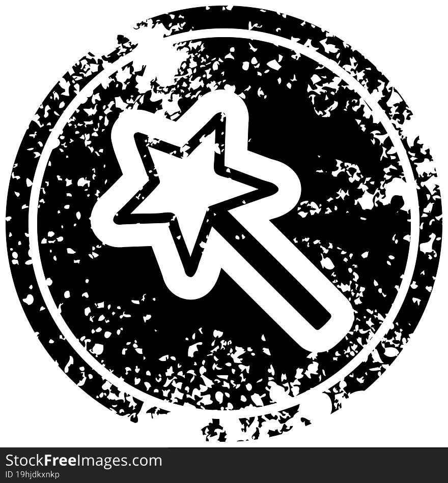 Magic Wand Distressed Icon