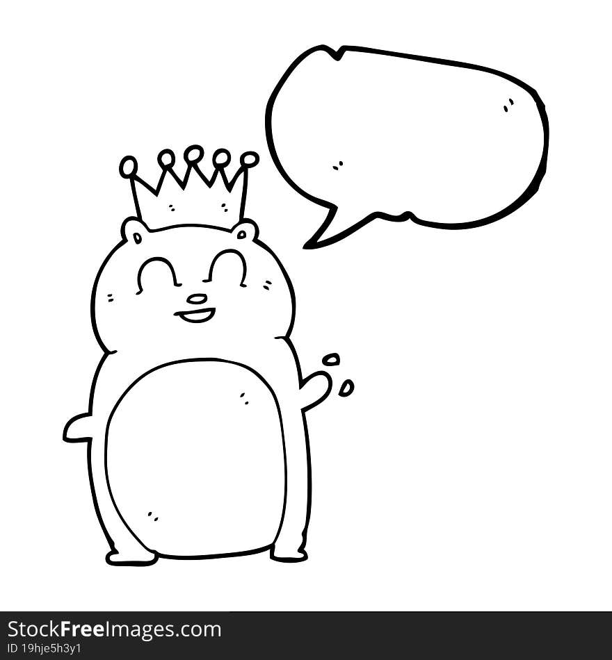 speech bubble cartoon waving hamster