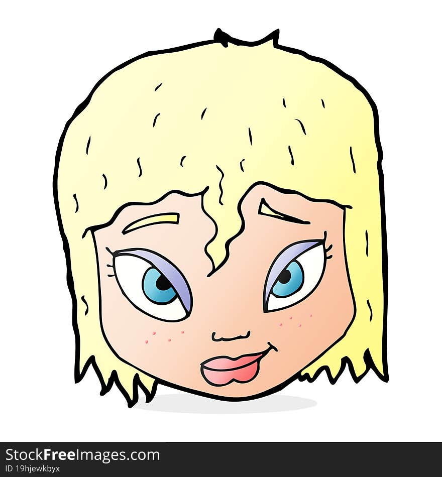 Cartoon Female Face