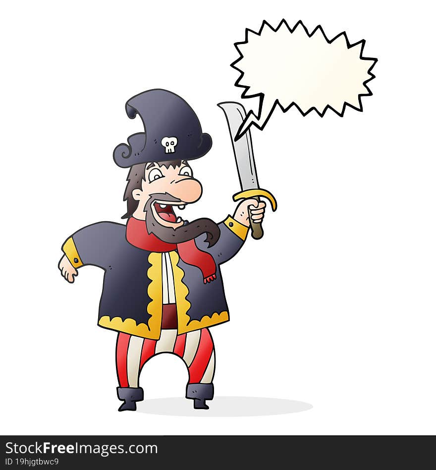 speech bubble cartoon laughing pirate captain