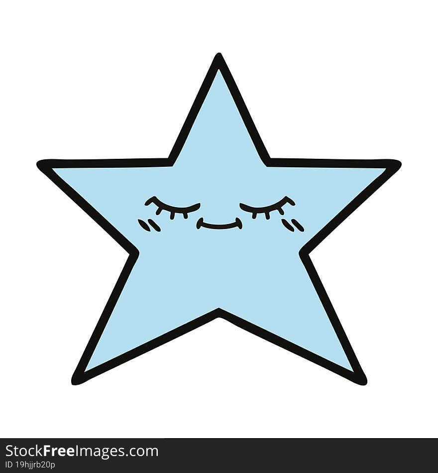 cute cartoon of a star fish. cute cartoon of a star fish