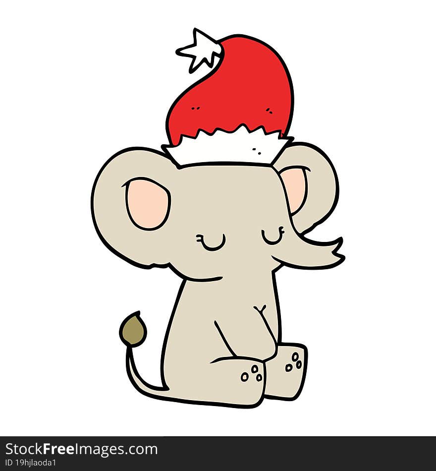 cute christmas elephant