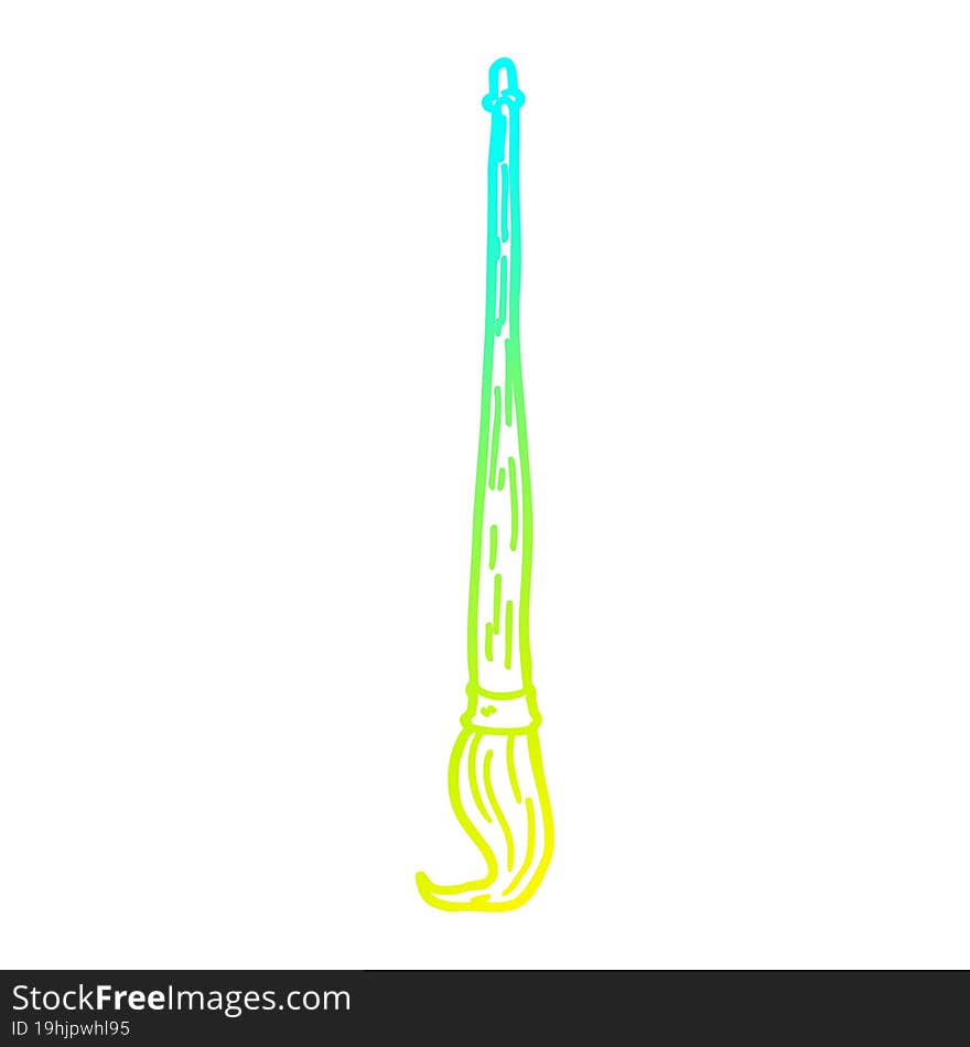 cold gradient line drawing cartoon paint brush