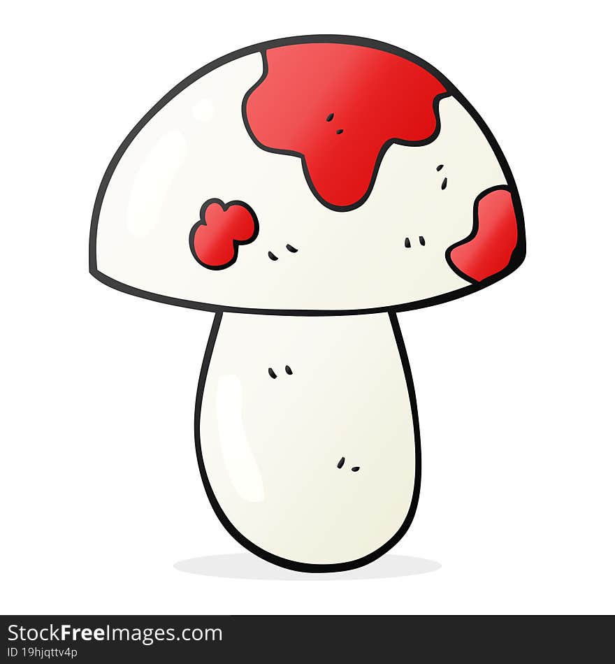 freehand drawn cartoon toadstool