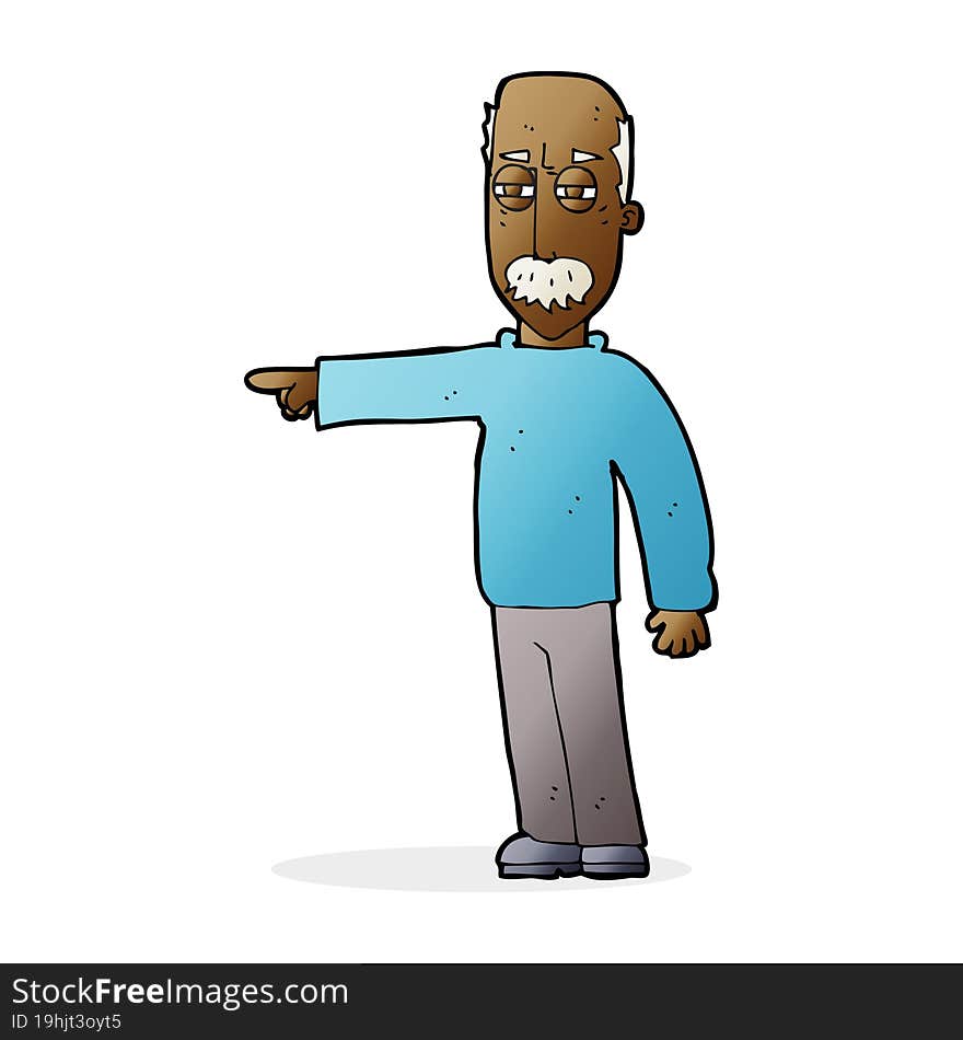 cartoon old man gesturing Get Out