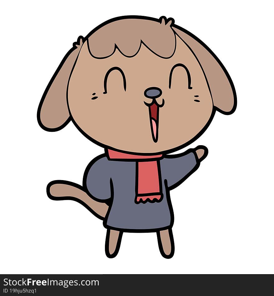 cute cartoon dog. cute cartoon dog