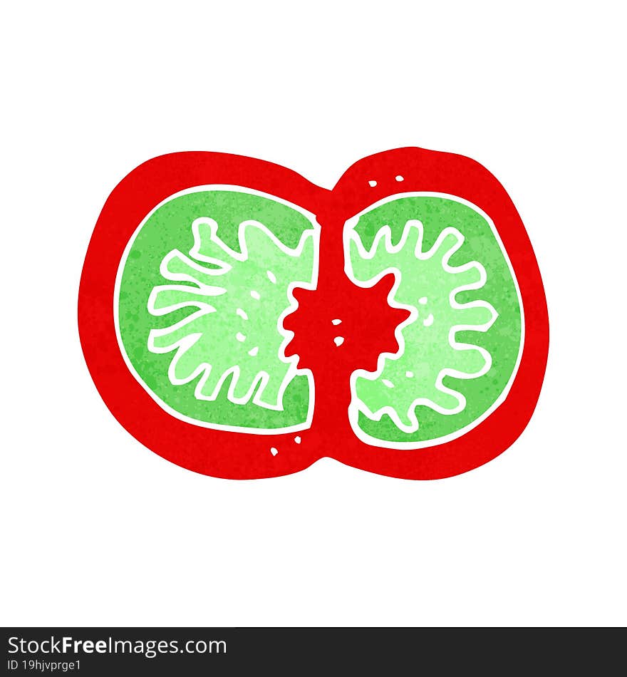 cartoon sliced tomato