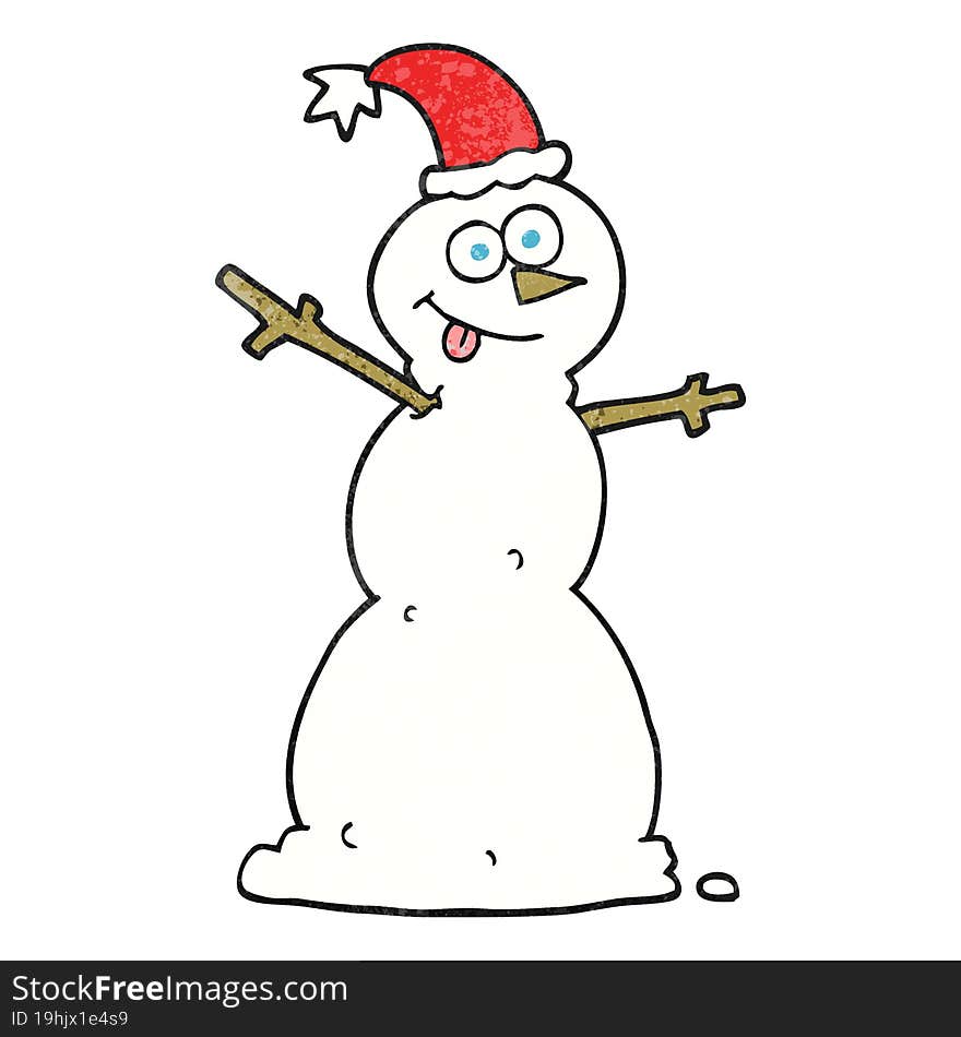 textured cartoon snowman