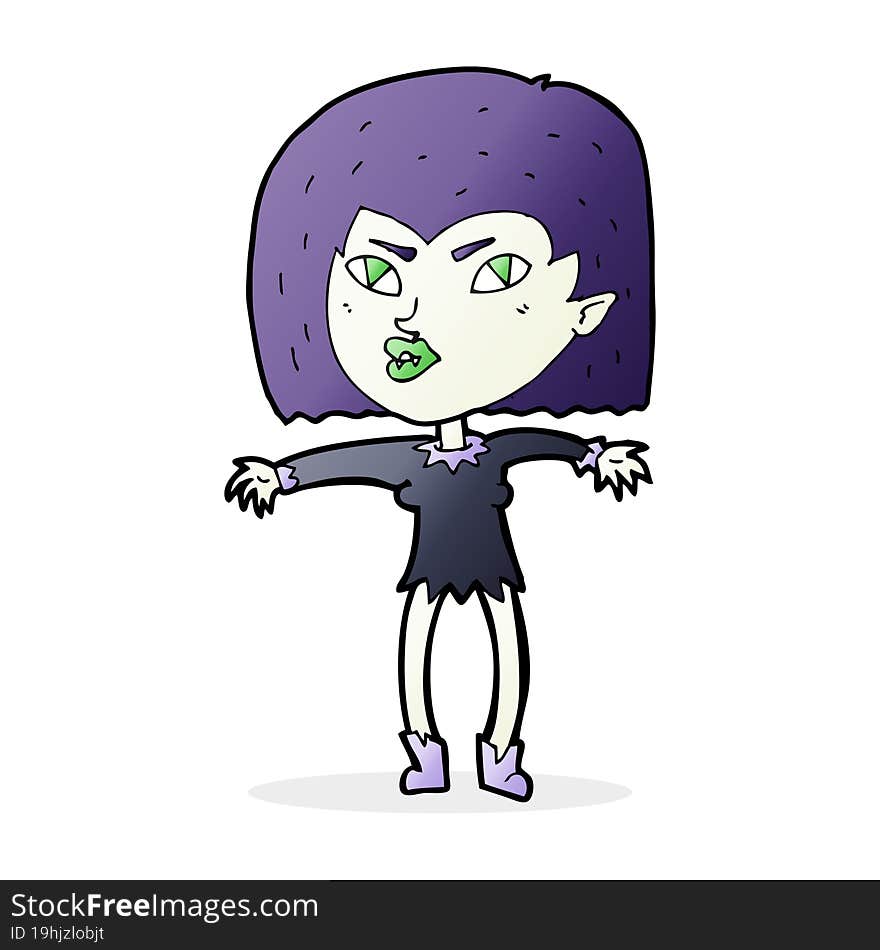 cartoon vampire girl