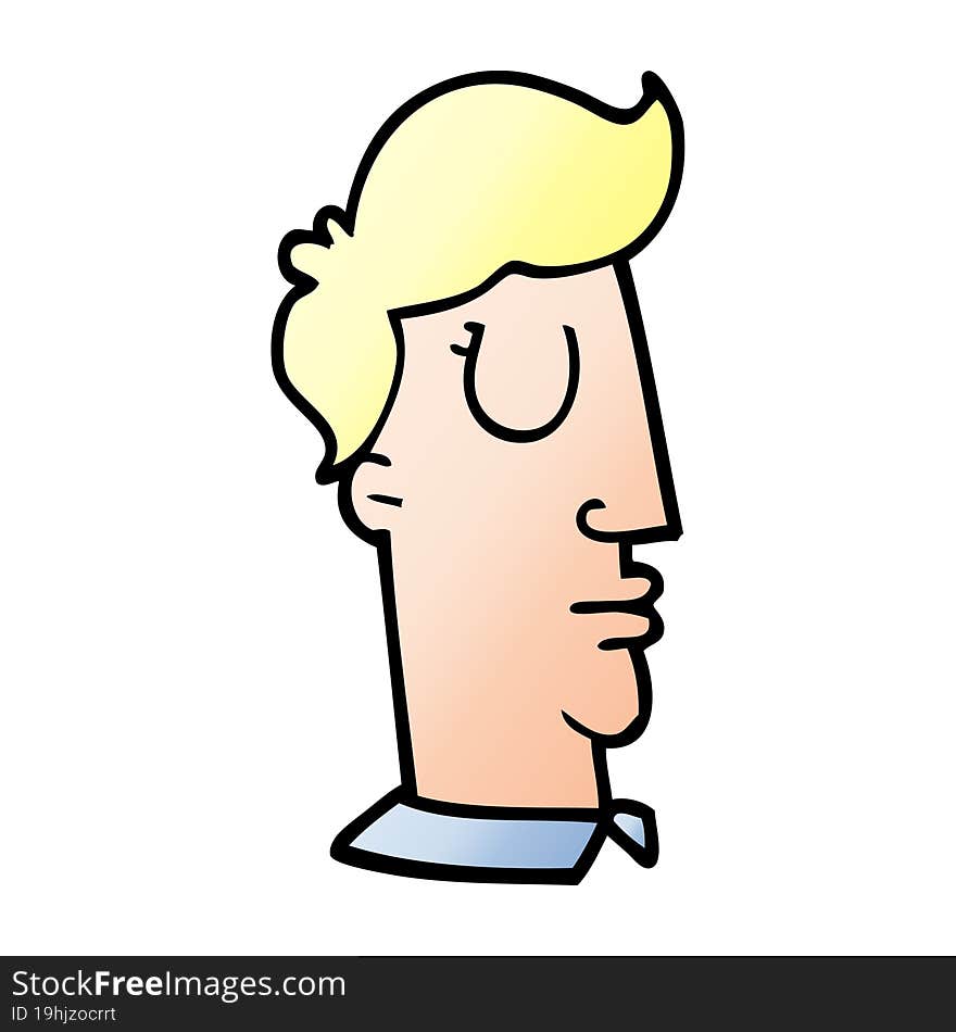 cartoon doodle human head