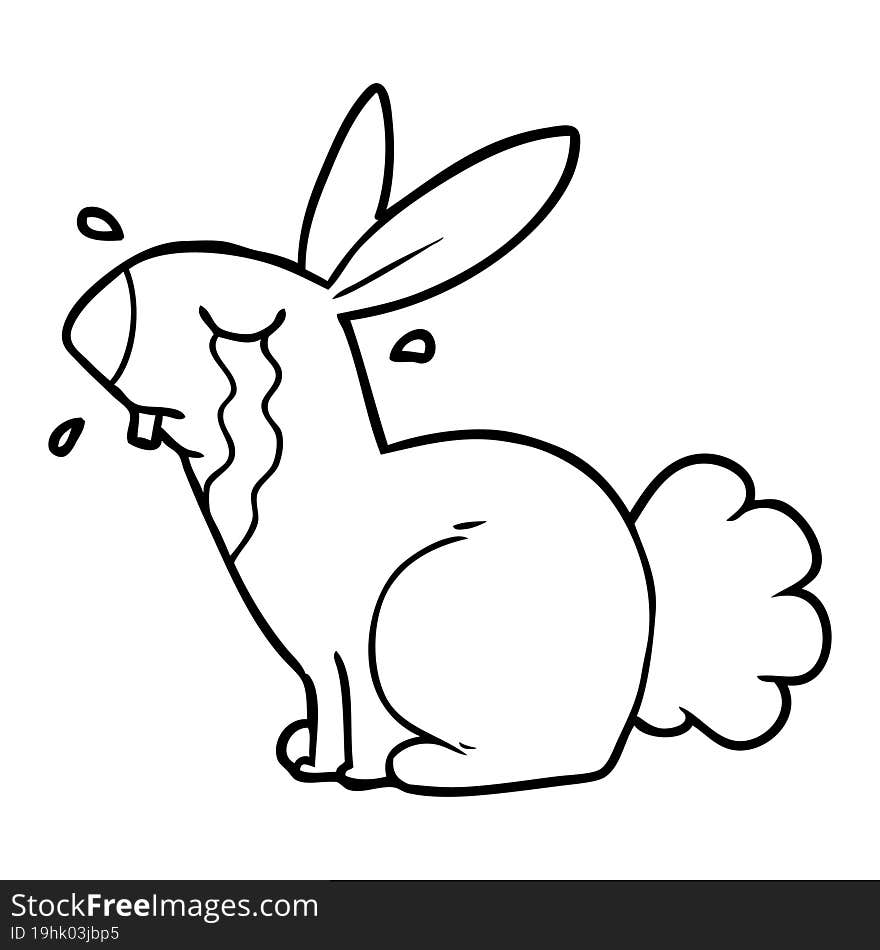 cartoon bunny rabbit crying. cartoon bunny rabbit crying