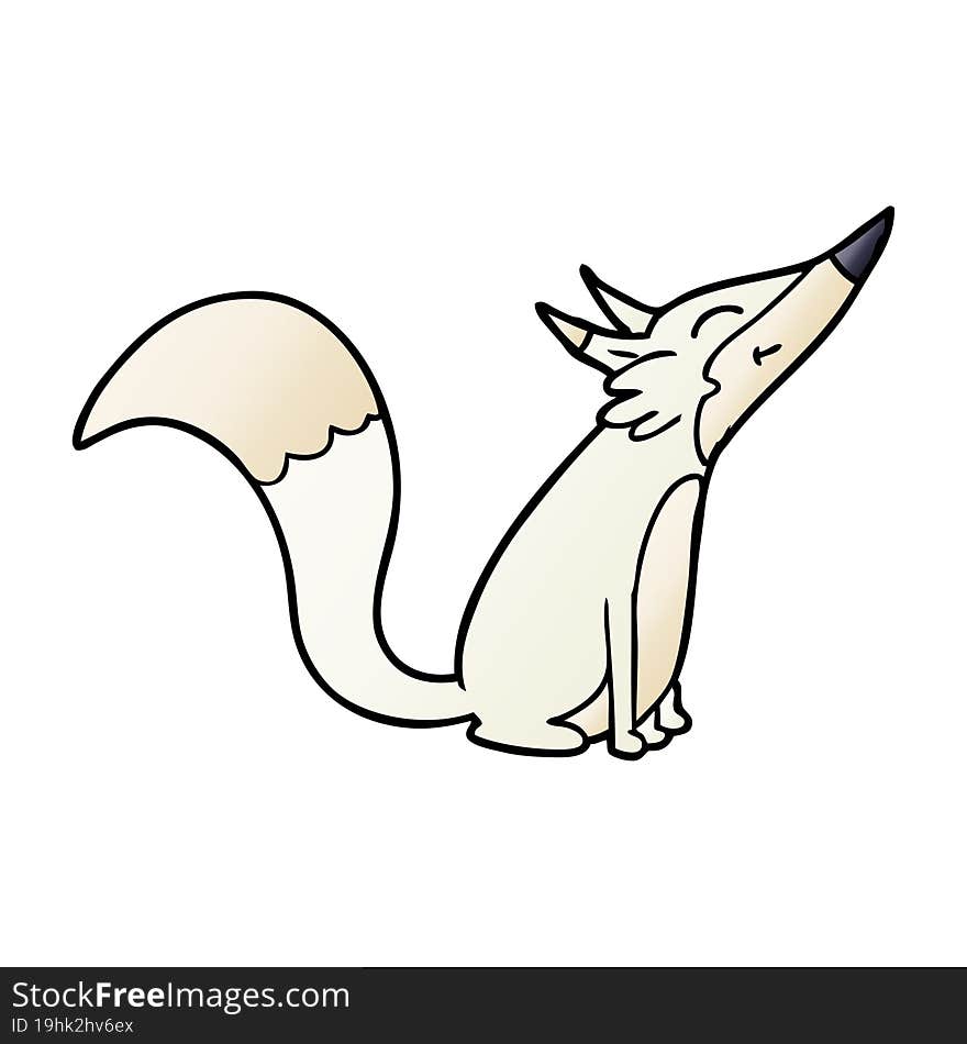 cartoon arctic fox. cartoon arctic fox