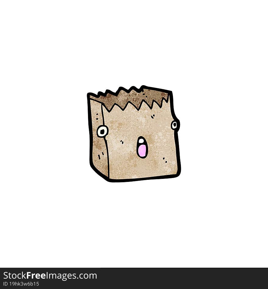 paper bag cartoon character