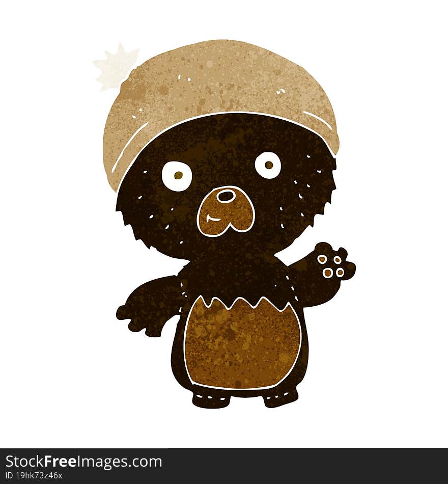 cartoon cute teddy bear in hat