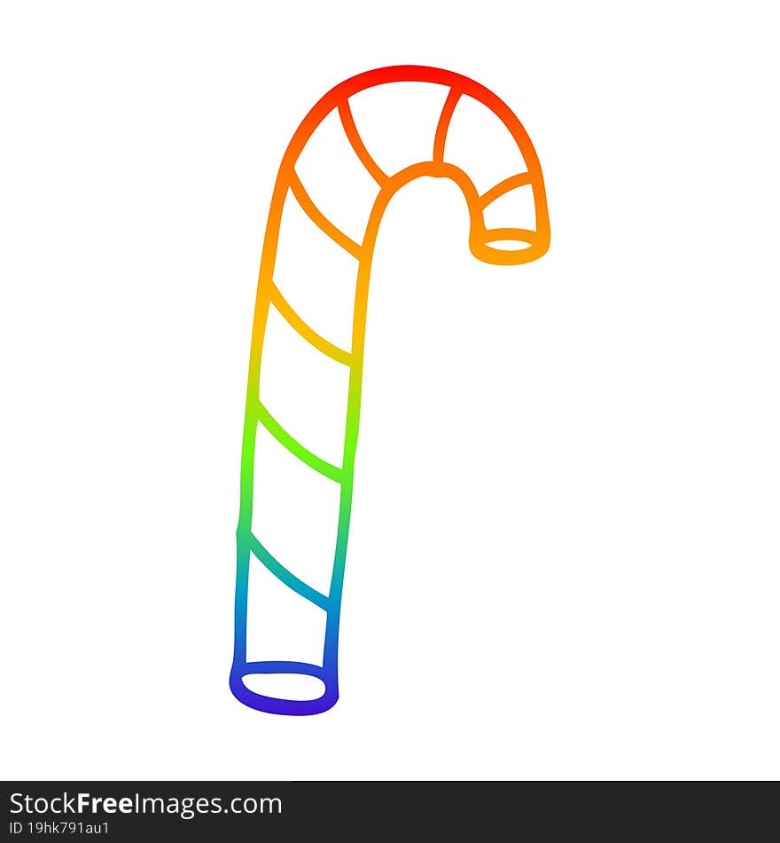 rainbow gradient line drawing cartoon pink candy canes