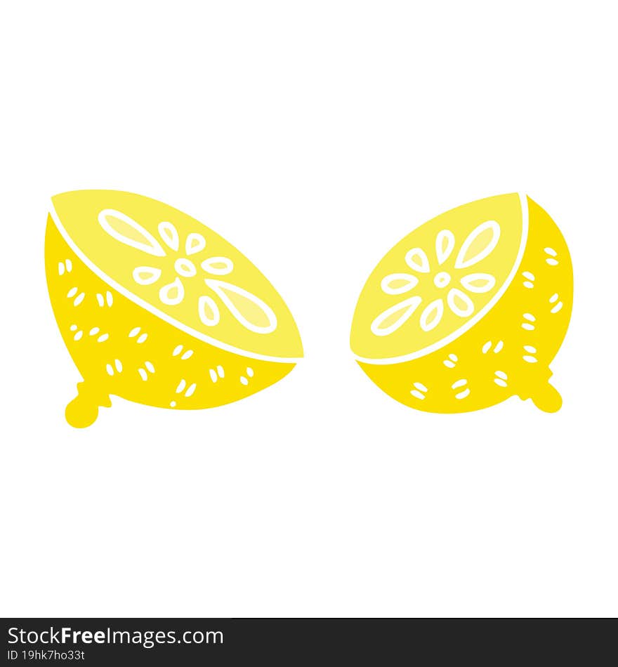 Quirky Hand Drawn Cartoon Lemon