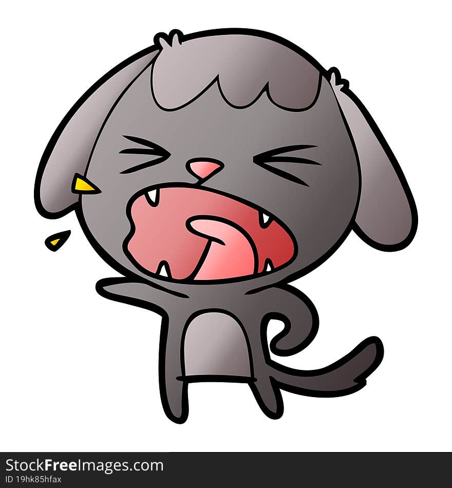 cute cartoon dog barking. cute cartoon dog barking