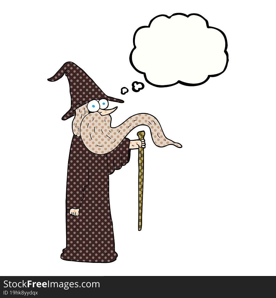 Thought Bubble Cartoon Wizard