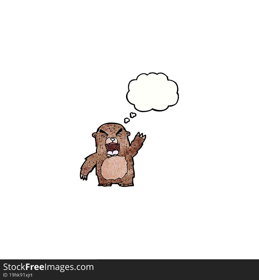 angry bear cartoon