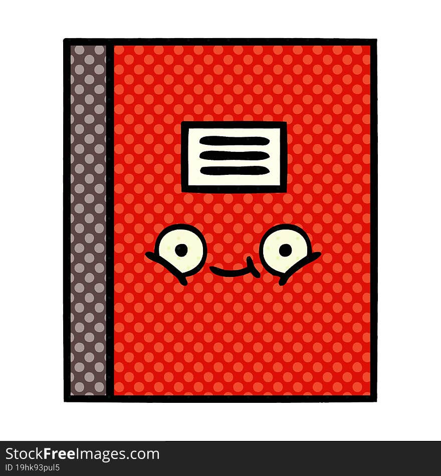 comic book style cartoon notebook