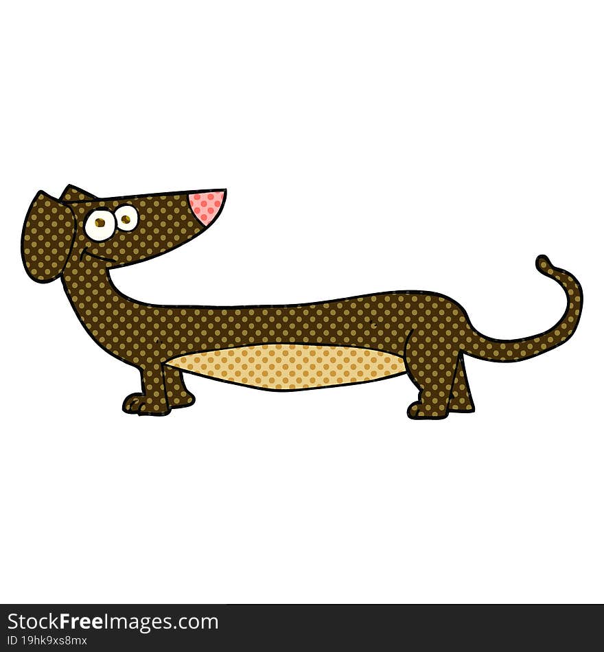 cartoon dachshund